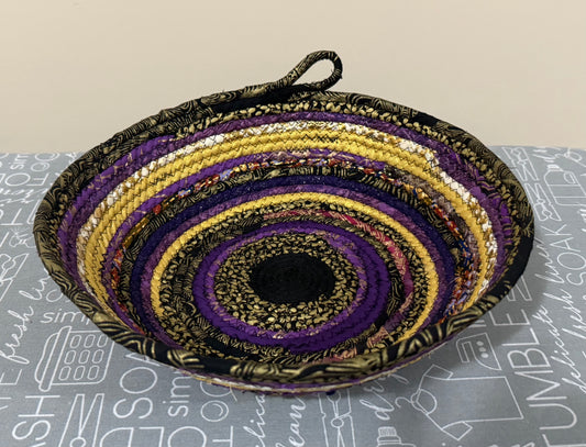 Purple, Gold and Black Rope Basket