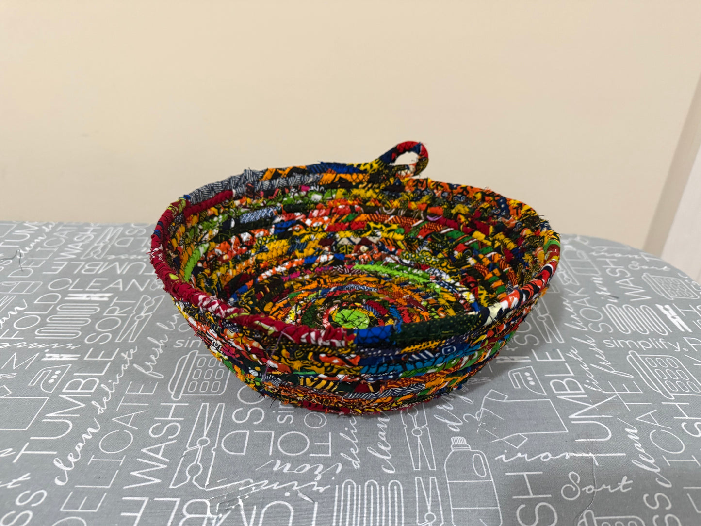 African Fabric Rope Basket