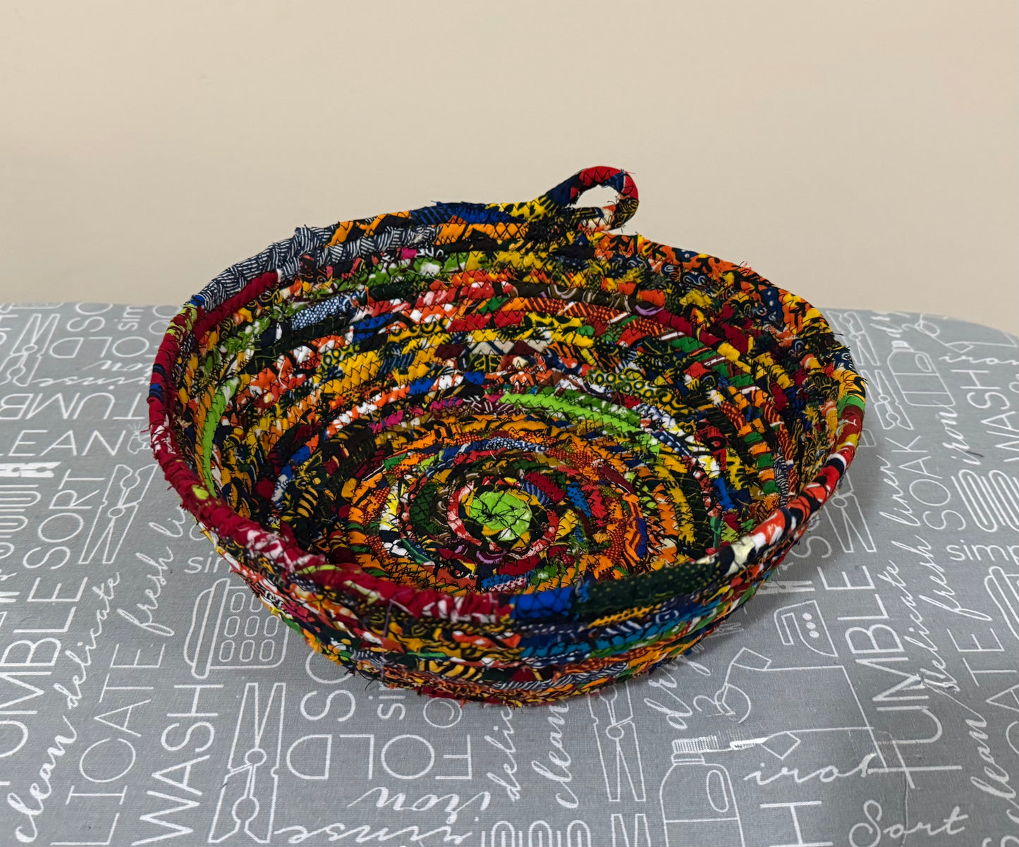 African Fabric Rope Basket